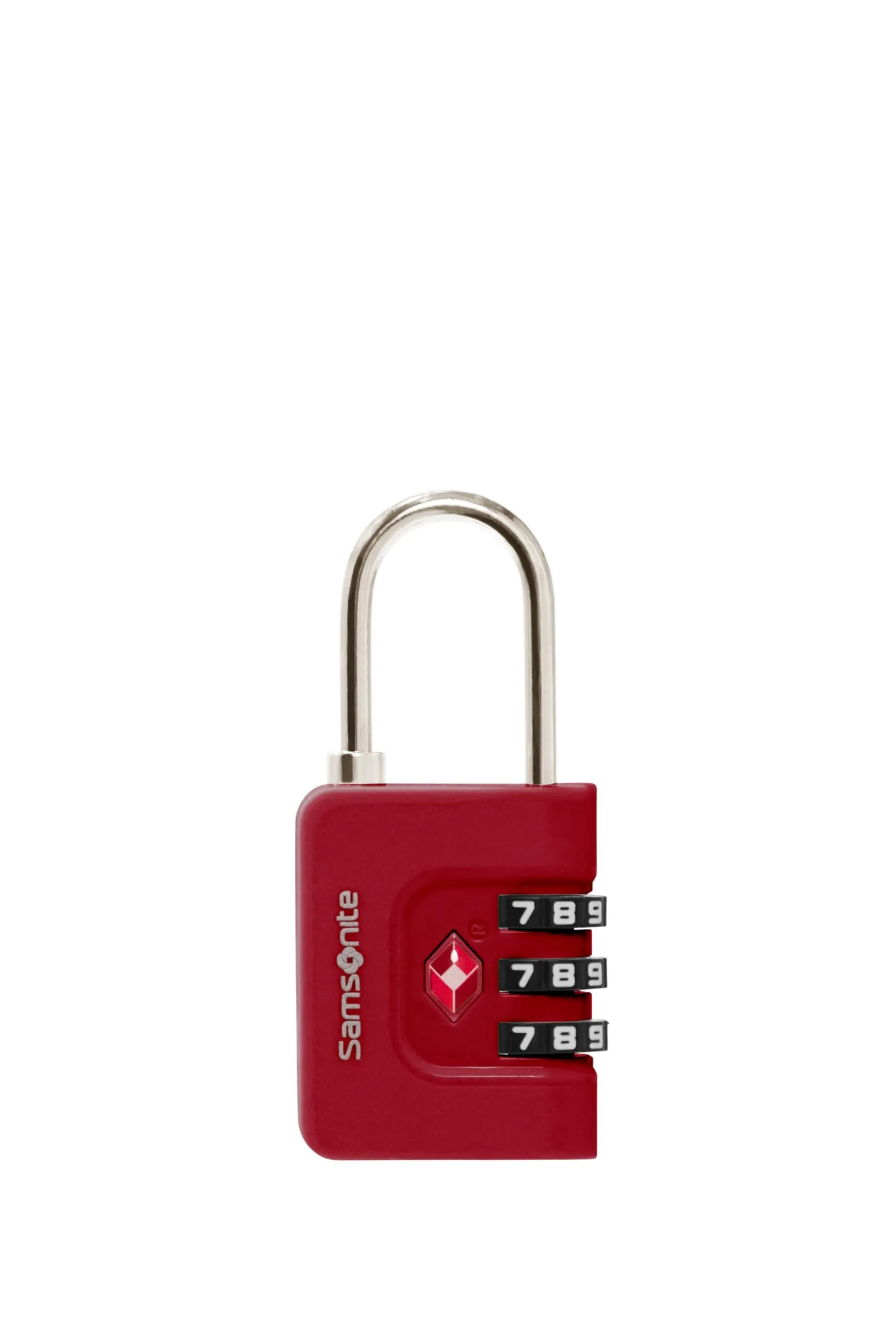 Samsonite TA Revolution - Lucchetto a combinazione TSA con codice a 3 cifre, lucchetto per bagagli sicuro per valigie e borse, lucchetto per valigia, Rosso - immagine 2