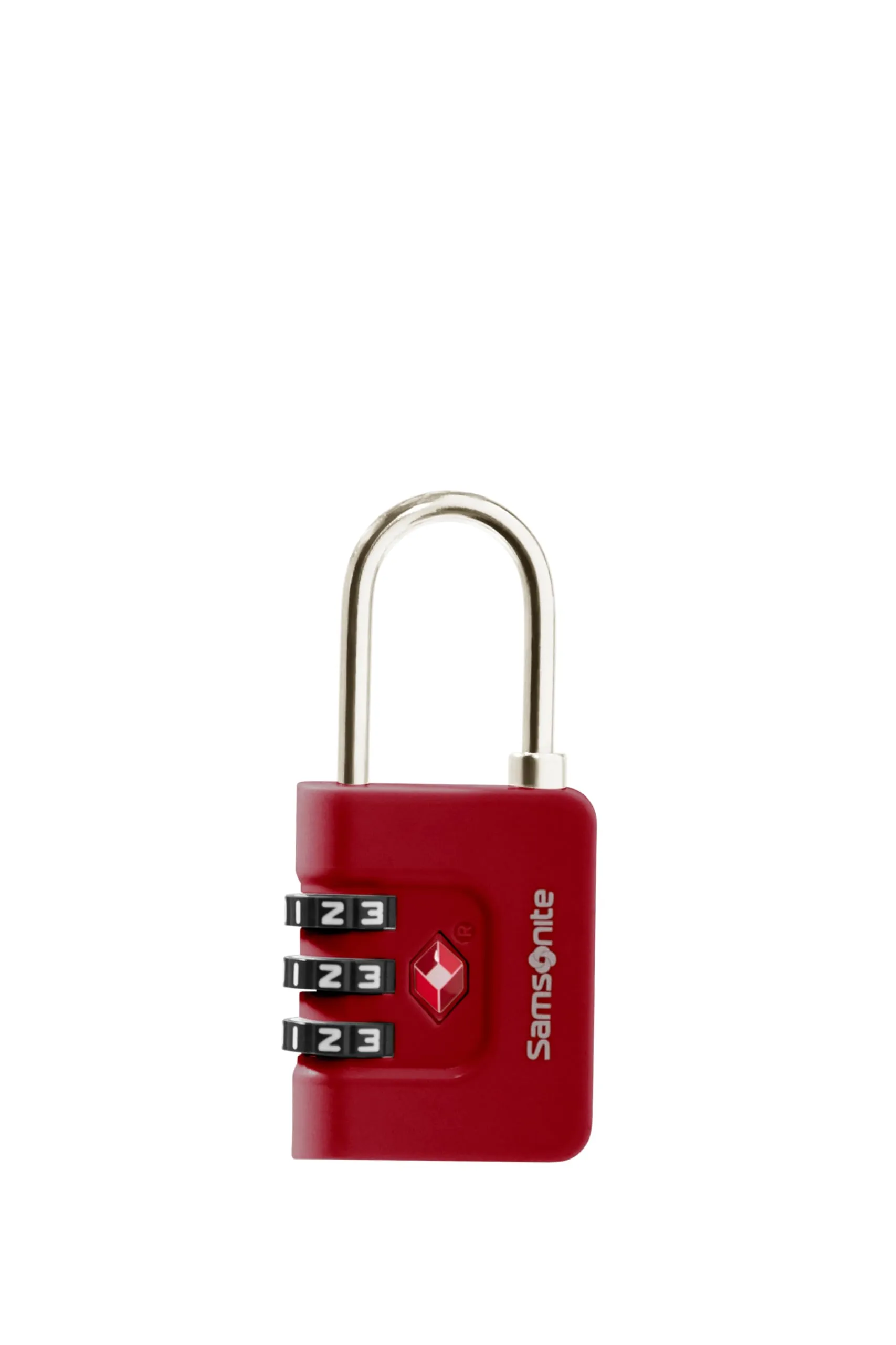 Samsonite TA Revolution - Lucchetto a combinazione TSA con codice a 3 cifre, lucchetto per bagagli sicuro per valigie e borse, lucchetto per valigia, Rosso - immagine 4
