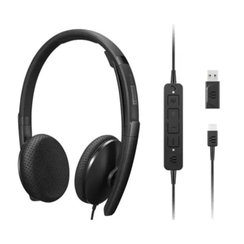 Auricolari Lenovo 4XD1M45626 con cavo USB-C Supraaurali Professionali Nero - immagine 1