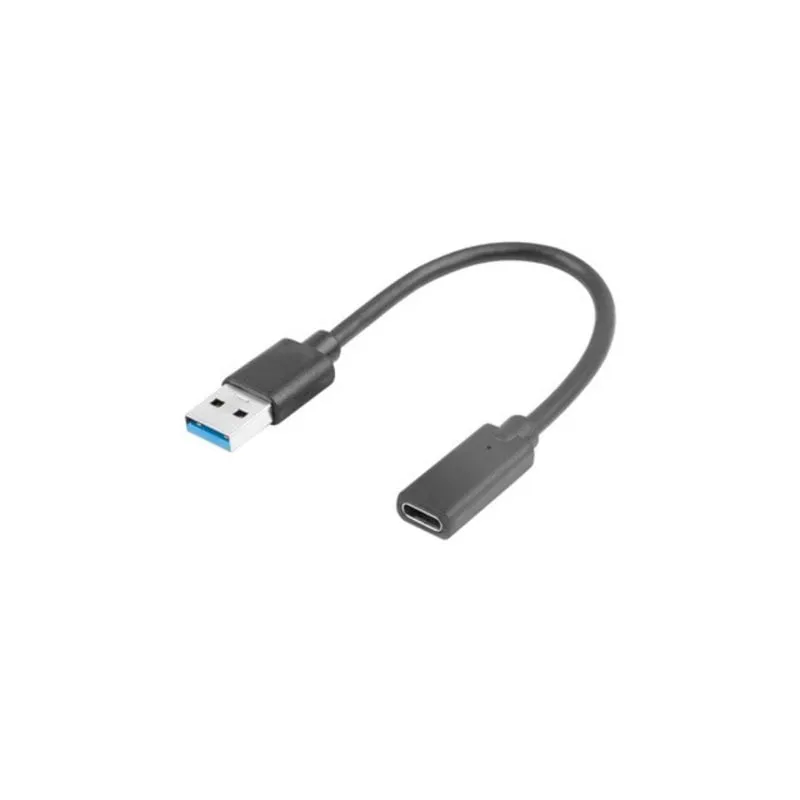 Cavo Lanberg AD-UC-UA-03 USB tipo A a USB Tipo C 0,15 m USB 3.2 Gen 1 5 Gbit/s Nero - immagine 1