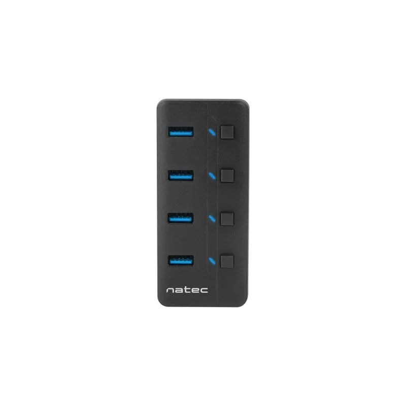Hub NATEC MANTIS 1 puerto USB 2.0 Type-B 1 puerto USB 3.2 Gen 1 5000 Mbit/s Nero ABS - immagine 1