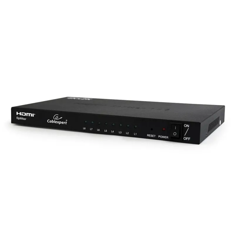 Splitter HDMI Gembird DSP-8PH4-03 Nero 8x HDMI 1920x1080 Full HD Splitter HDMI Gembird DSP-8PH4-03 Nero 8x HDMI 1920x1080 Full HD - immagine 1
