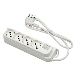 Multipresa tavolo con interruttore 4P 10/16A Bianco 47420 - immagine 1