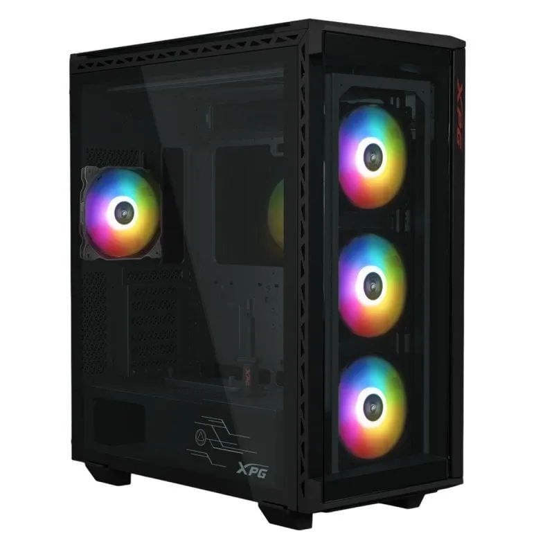 Case PC XPG BATTLECRUISER II ST Midi Tower Nero con Ventole RGB e Vetro Temperato - immagine 1