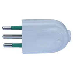 Spina elettrica 2P+T 10A (std italiano) per cavo assiale Bianco 82510 E - immagine 1
