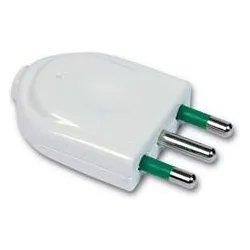 Spina elettrica 2P+T 16A (std italiano) per cavo assiale Bianco 82520 E - immagine 1