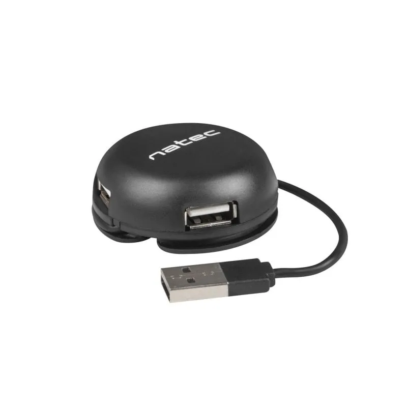 Hub NATEC Bumblebee USB 2.0 480 Mbit/s 1 porta 0,15 m Nero - immagine 1
