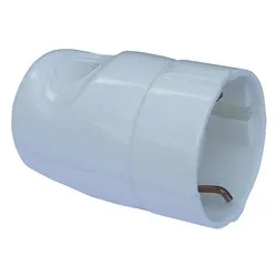 Presa elettrica 2P+T 16A (std tedesco) per cavo assiale Bianco 82590 E - immagine 1