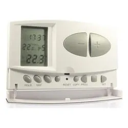 Cronotermostato digitale programmabile batteria (13x3,5x8cm) Bianco 103954 - immagine 1