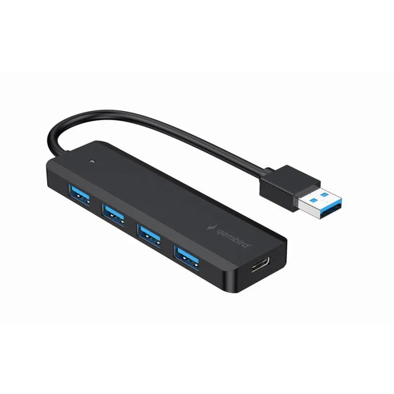 Hub Gembird 4 porte USB 3.1 5 Gbps UHB-U3P4P-02 Nero 0,15 m - immagine 1