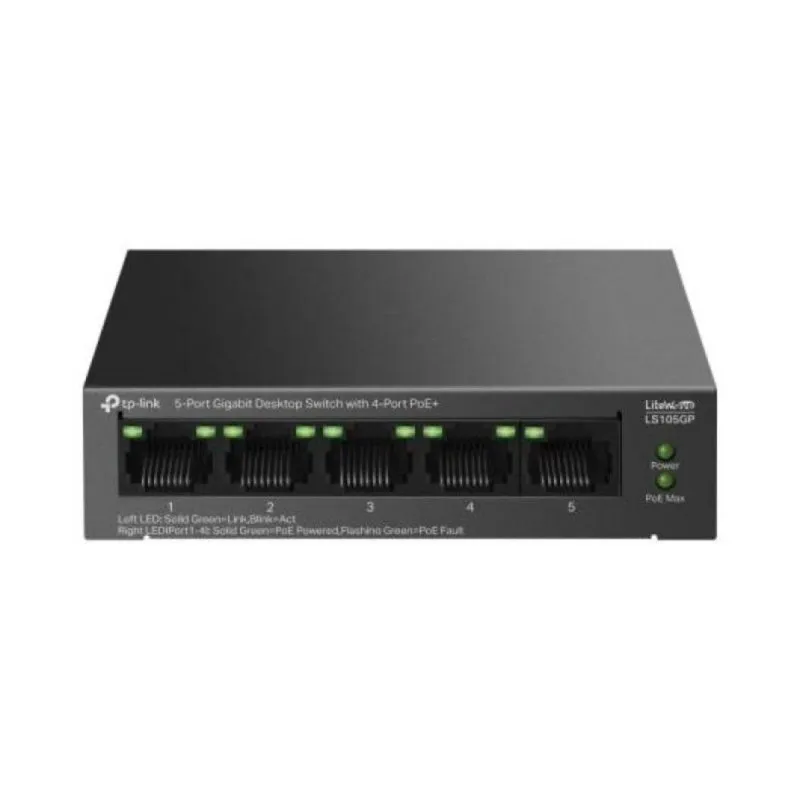 Switch TP-LINK LS105GP 4 Porte GB PoE+ 65W Switch TP-LINK LS105GP 4 Porte GB PoE+ 65W - immagine 1