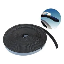 Paraspifferi adesivo sezione ad I porte, finestre (5mm x 10mm x 10m) MUSS Nero 13002 - immagine 1