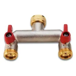 Presa rubinetto irrigazione 2 vie regolabili filettate (3/4"F) LONG LIFE METAL SYSTEM 00469B - immagine 1