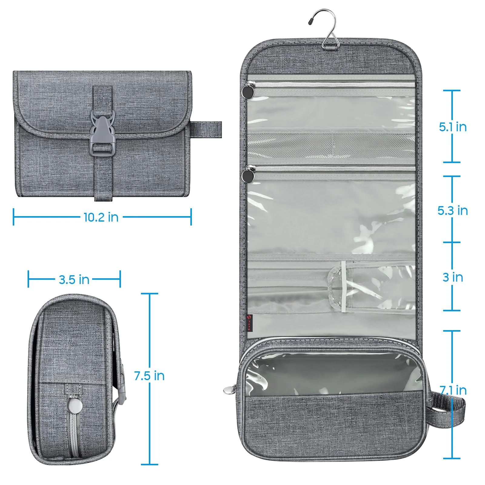 FINTIE Beauty Case da Viaggio Portatile Trucco - immagine 2