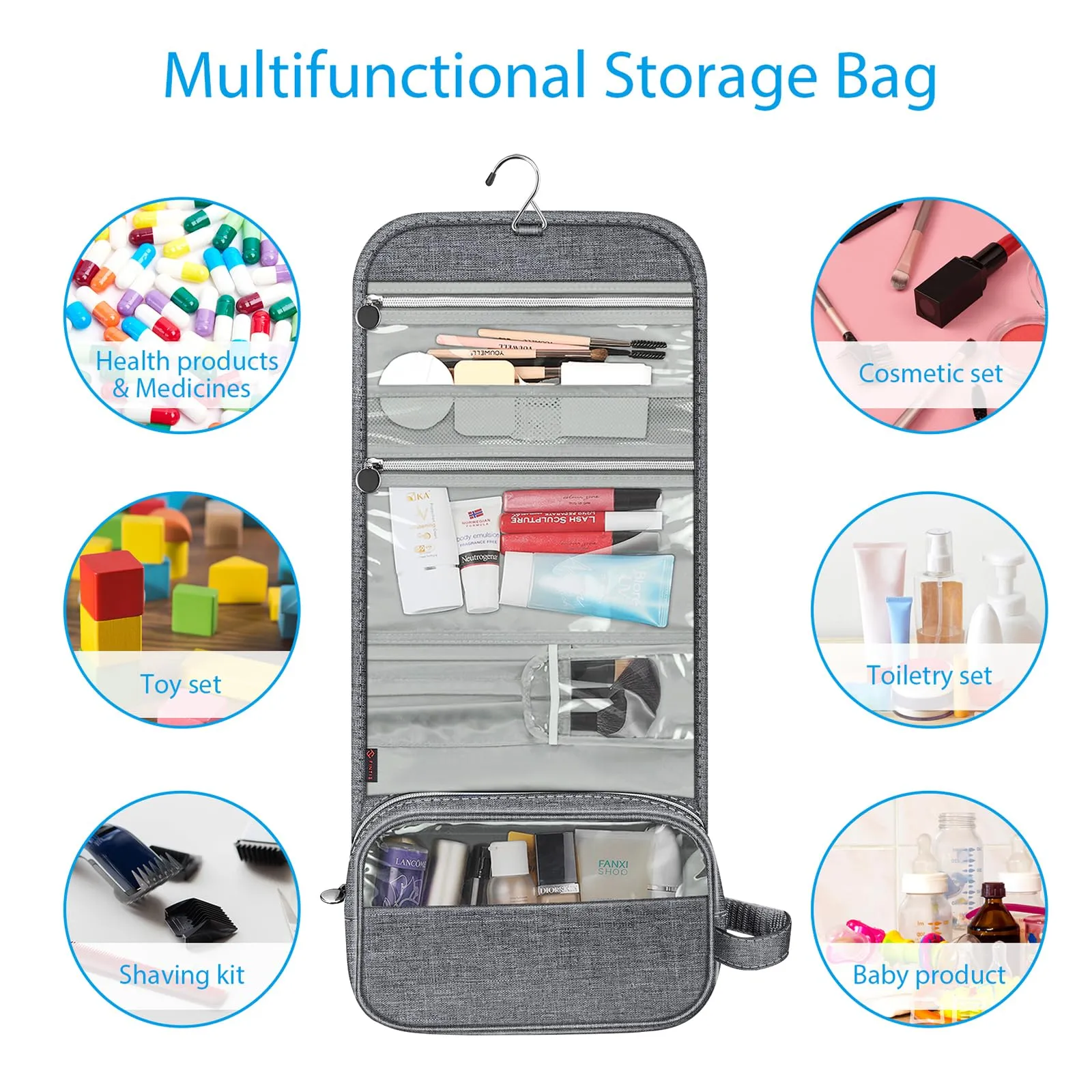 FINTIE Beauty Case da Viaggio Portatile Trucco - immagine 6