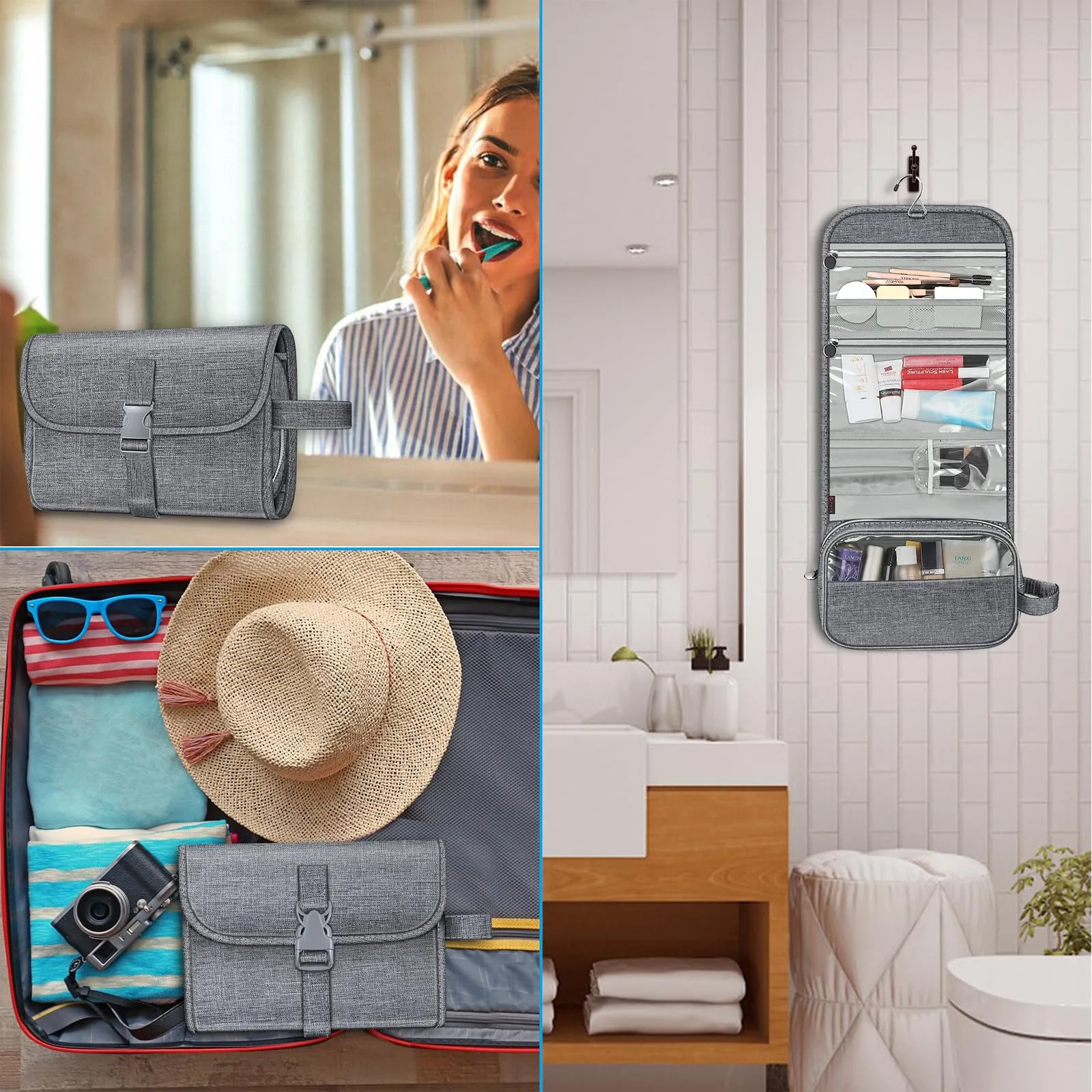 FINTIE Beauty Case da Viaggio Portatile Trucco - immagine 7