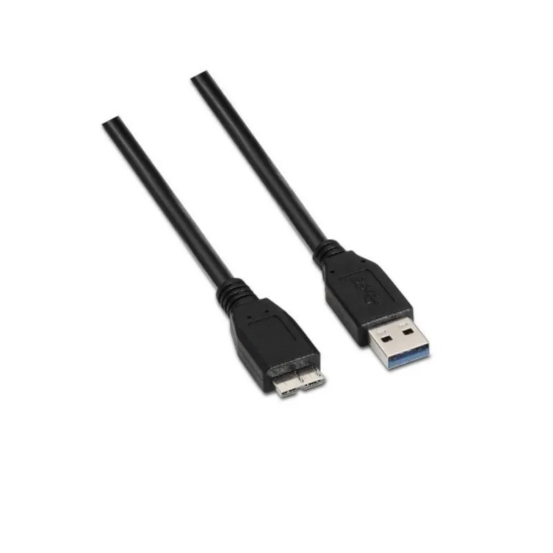 Cavo USB 3.0 AISENS A105-0044 Nero 2 Metri 5 Gbps Micro USB B Macho - immagine 1