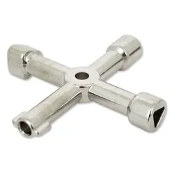Chiave contatore universale a croce Cromo lucido 6200 90 - immagine 1