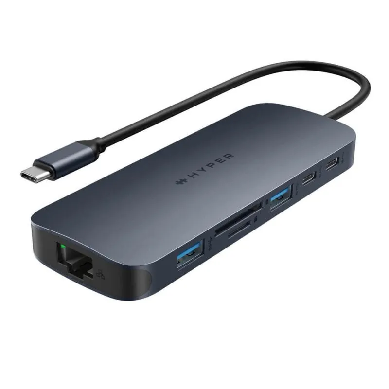 Docking Station HYPER HD4005GL USB 3.2 Gen 2 Type-C 140W Ethernet Gigabit MicroSD SD 4K Ultra HD - immagine 1