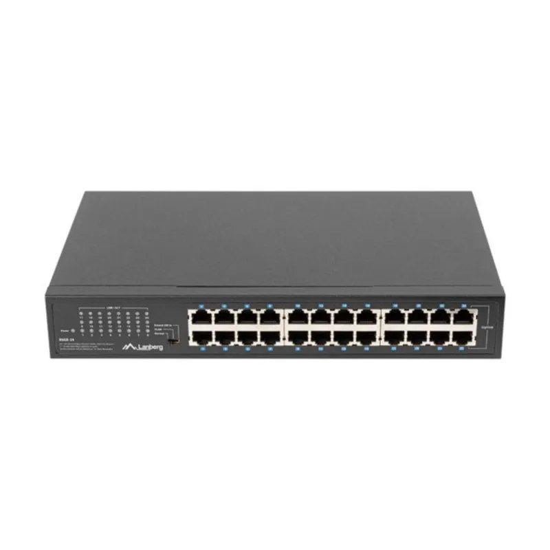 Switch Lanberg RSGE-24 No Amministrato Gigabit Ethernet 24 Porte Rack 1U - immagine 1