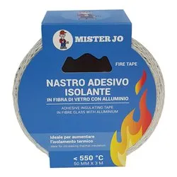 Nastro alte temperature isolante (50mm x 3m) FIRE TAPE Silver 67008 - immagine 1