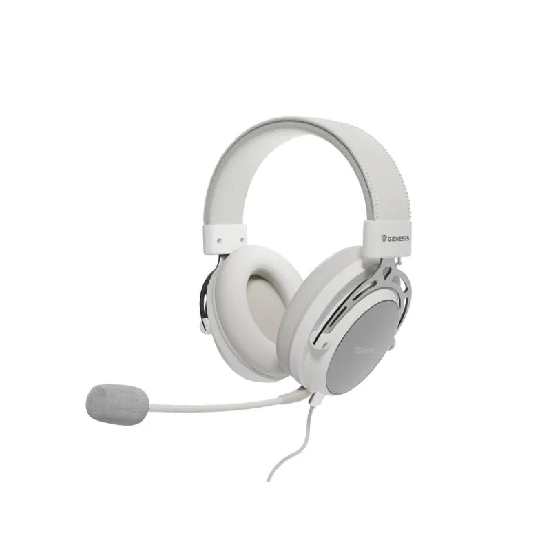 Auricolari GENESIS Toron 301 con cavo, microfono flessibile e peso leggero 230g, colore bianco - immagine 1