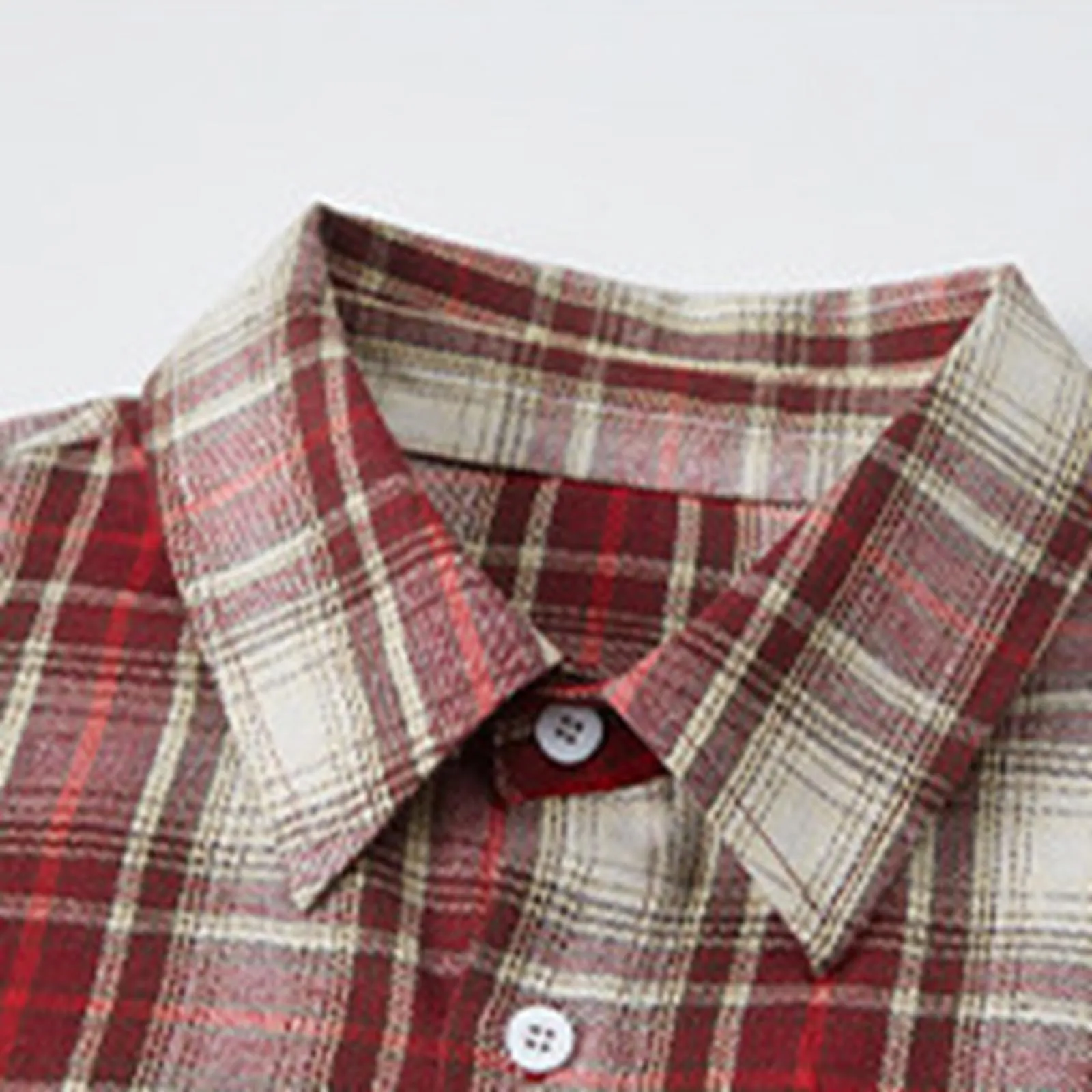 Camicia da lavoro da uomo, Loose Fit, in flanella, a quadri, per l'inverno, per il tempo libero, a maniche lunghe, in lino, M - immagine 4