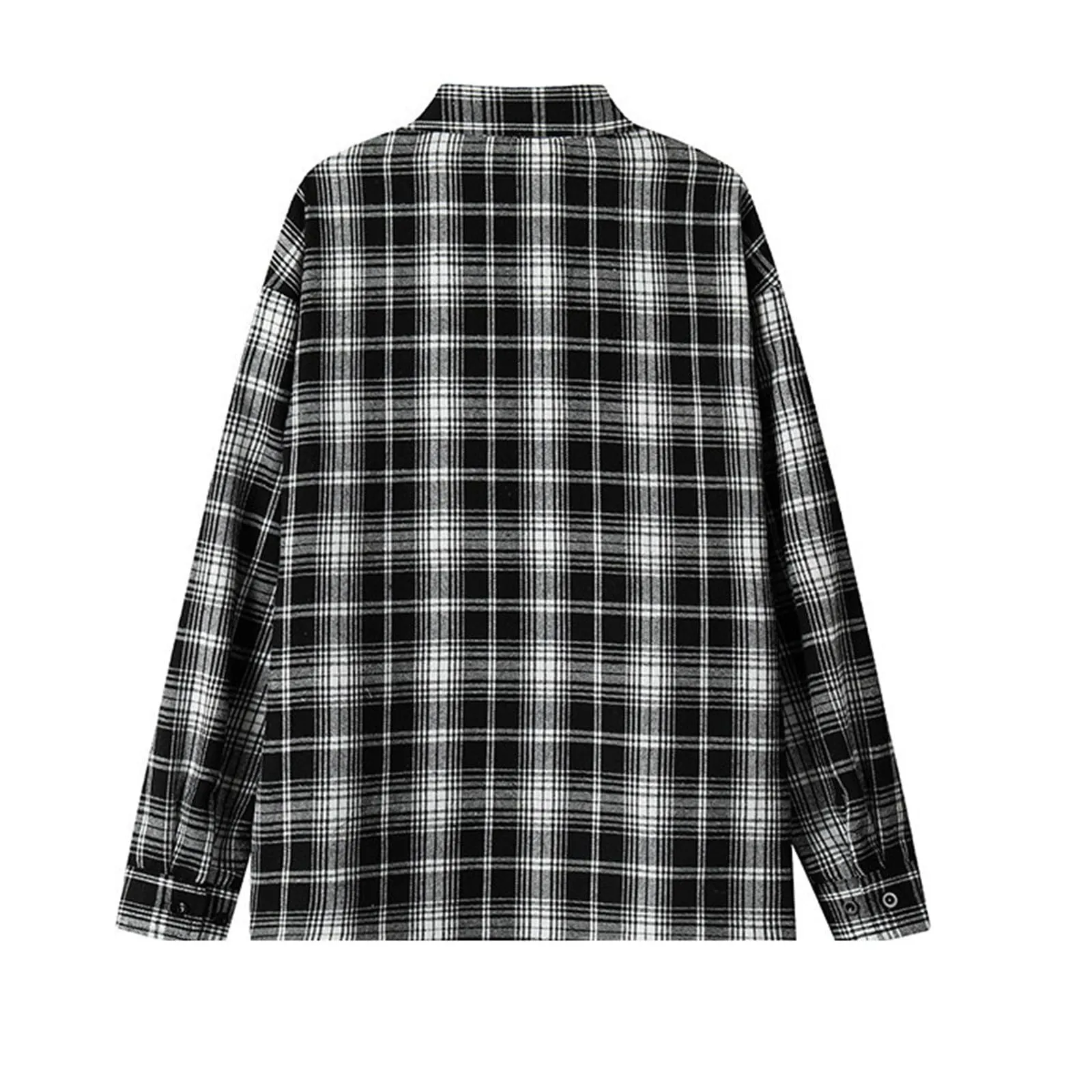 Camicia da lavoro da uomo, Loose Fit, in flanella, a quadri, per l'inverno, per il tempo libero, a maniche lunghe, in lino, XXL - immagine 4