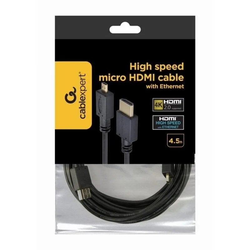 Cavo HDMI Gembird 4,5 m HDMI A a Micro HDMI D dorato 4K UHD 3D nero - immagine 1