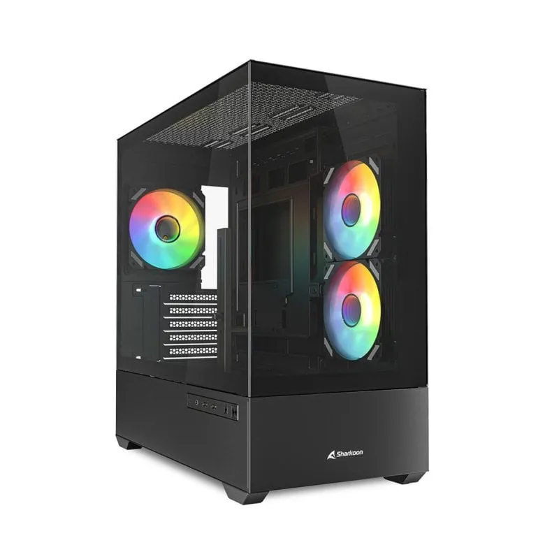 Case PC Sharkoon MK6 RGB Bianco Micro ATX Mini-ITX con Ventilatori RGB Case PC Sharkoon MK6 RGB Bianco Micro ATX Mini-ITX con Ventilatori RGB - immagine 1