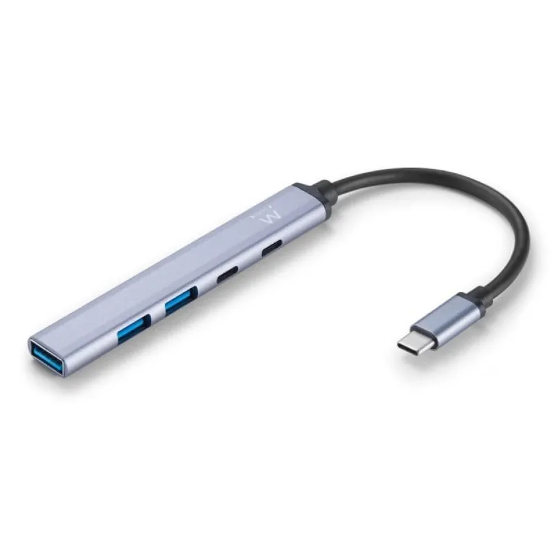 Hub USB Ewent EW1149 USB 3.2 Gen1 5 Gbps Power Delivery 100W Hub USB Ewent EW1149 USB 3.2 Gen1 5 Gbps Power Delivery 100W - immagine 1
