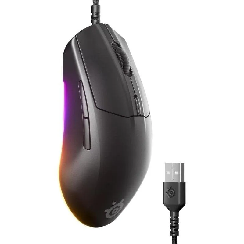 Ratón Steelseries Rival 3 Gen 2 Cablato 8500 DPI Nero RGB 6 Pulsanti - immagine 1