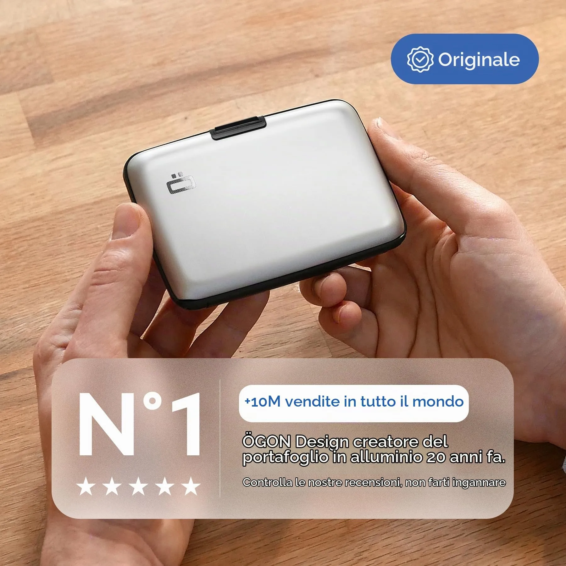Portacarte in alluminio con protezione RFID. Modello: STOCKHOLM ORIGINAL - immagine 3