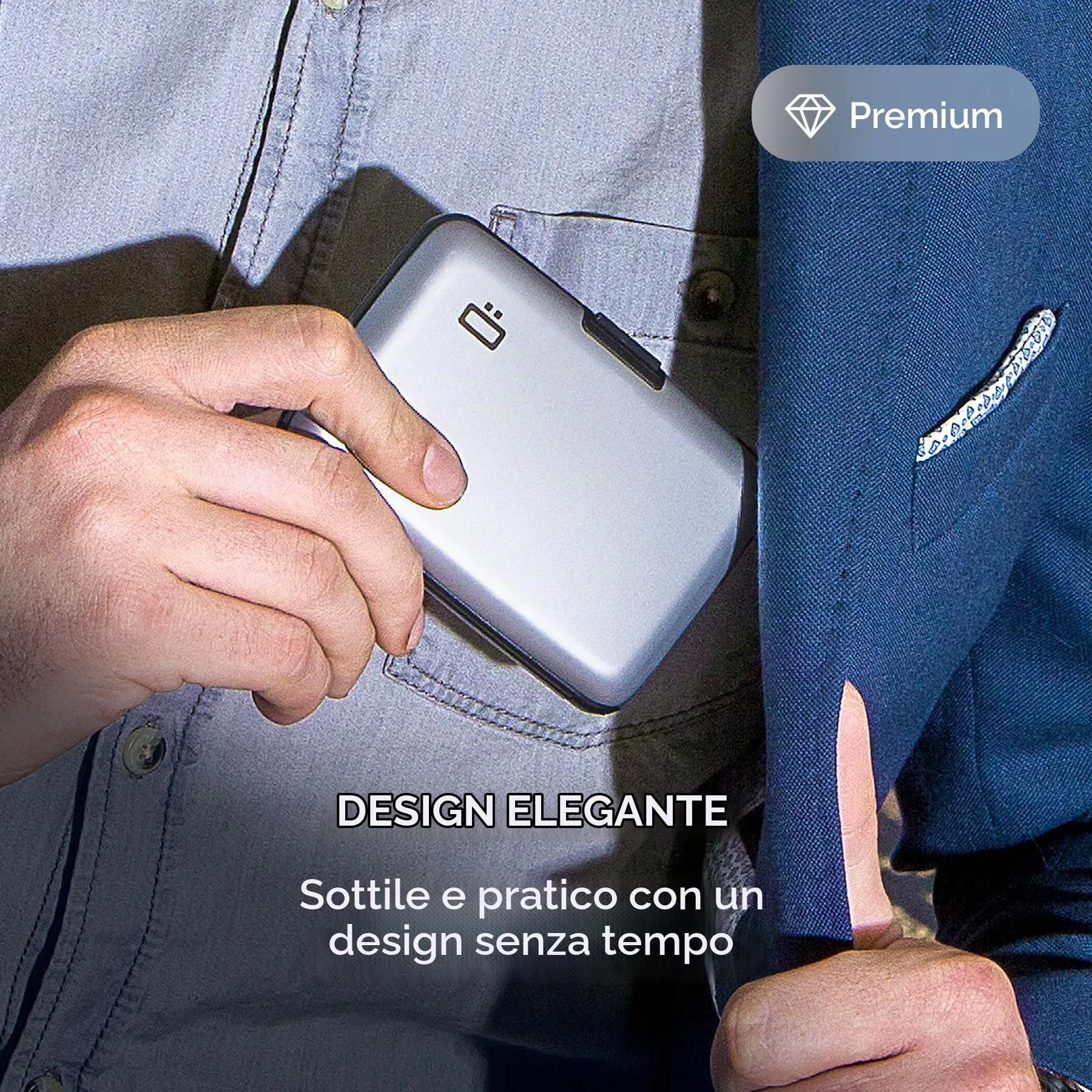 Portacarte in alluminio con protezione RFID. Modello: STOCKHOLM ORIGINAL - immagine 5
