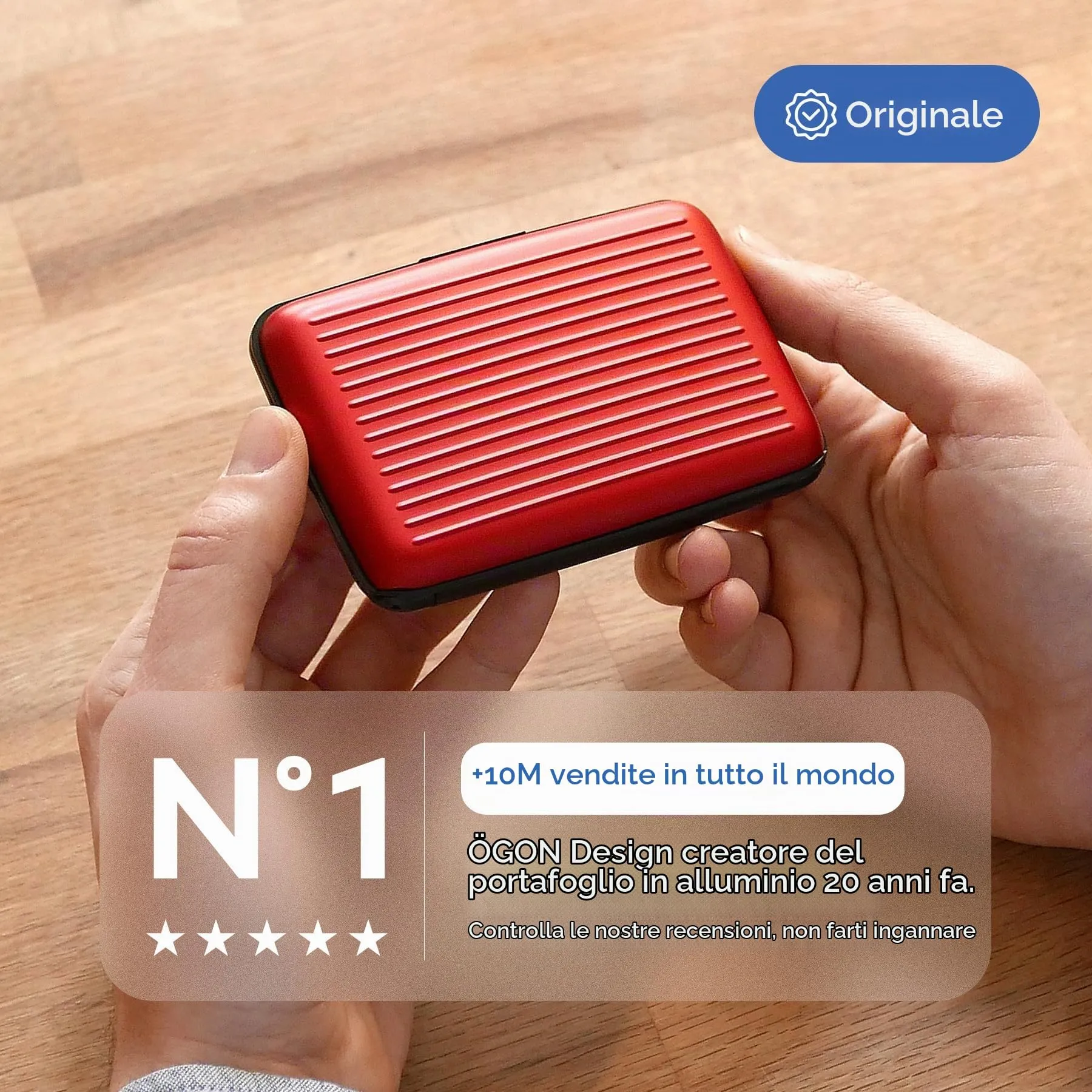Portacarte in alluminio con protezione RFID. Modello: STOCKHOLM ORIGINAL - immagine 3