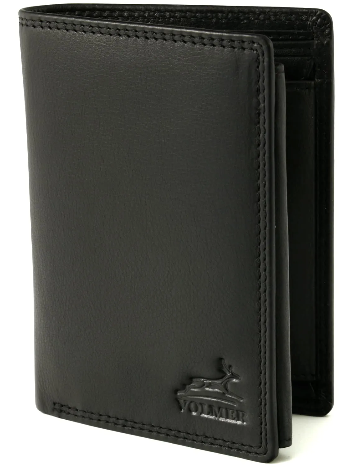 Fa.Volmer Portafoglio nero in vera pelle in formato verticale - PROTEZIONE RFID - del modello Ph3“ - immagine 5