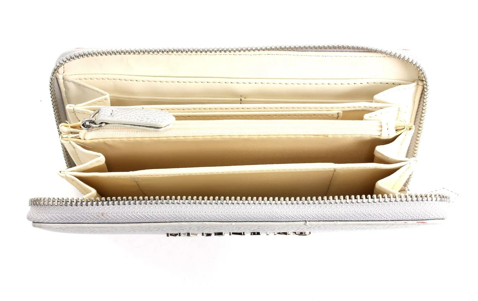 Valentino by Mario Divina - Portafogli Donna, Argento, 2.5x10.5x14.5 cm (B x H T) - immagine 2