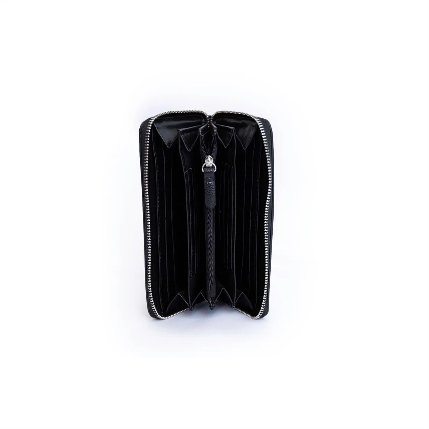 Valentino by Mario Divina - Pelle sintetica Portafogli Donna, Nero, 2.5x10.5x14.5 cm (B x H T) - immagine 5