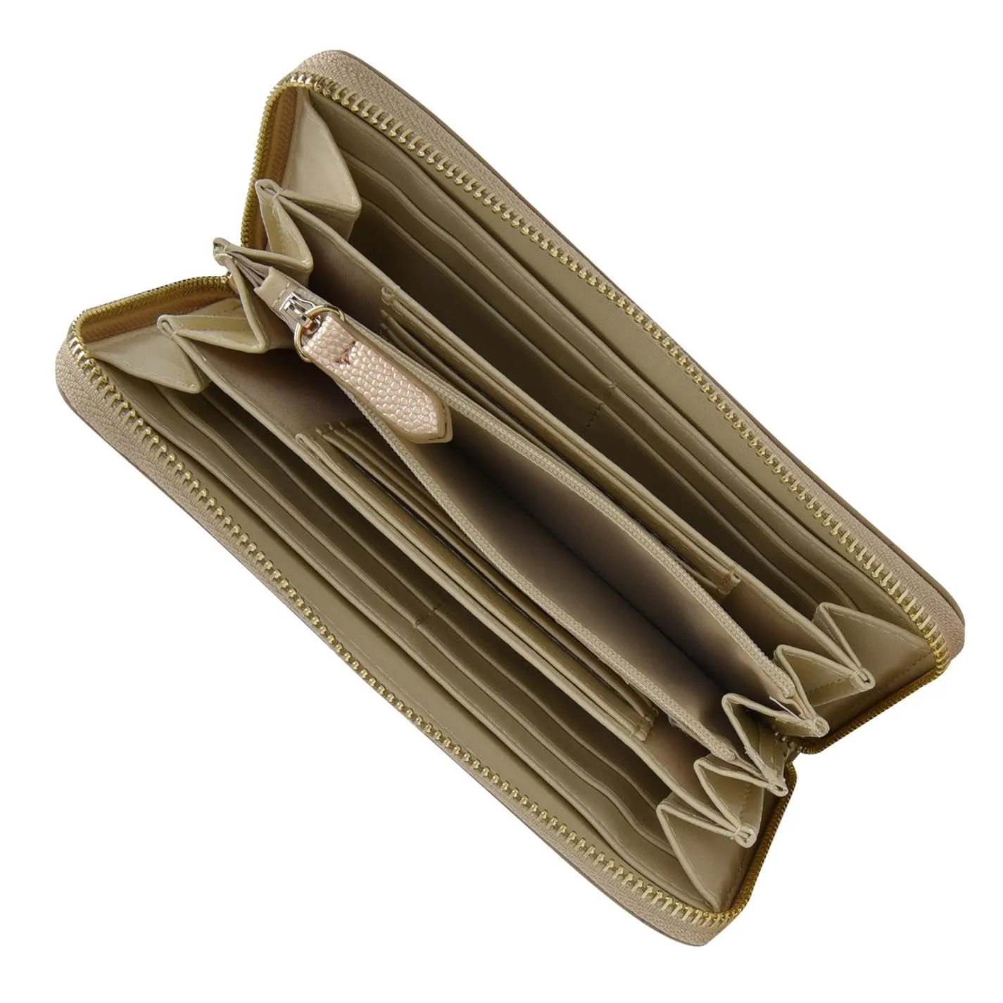 Valentino by Mario Divina - Portafogli Donna, Oro, 2.5x10.5x14.5 cm (B x H T) - immagine 3