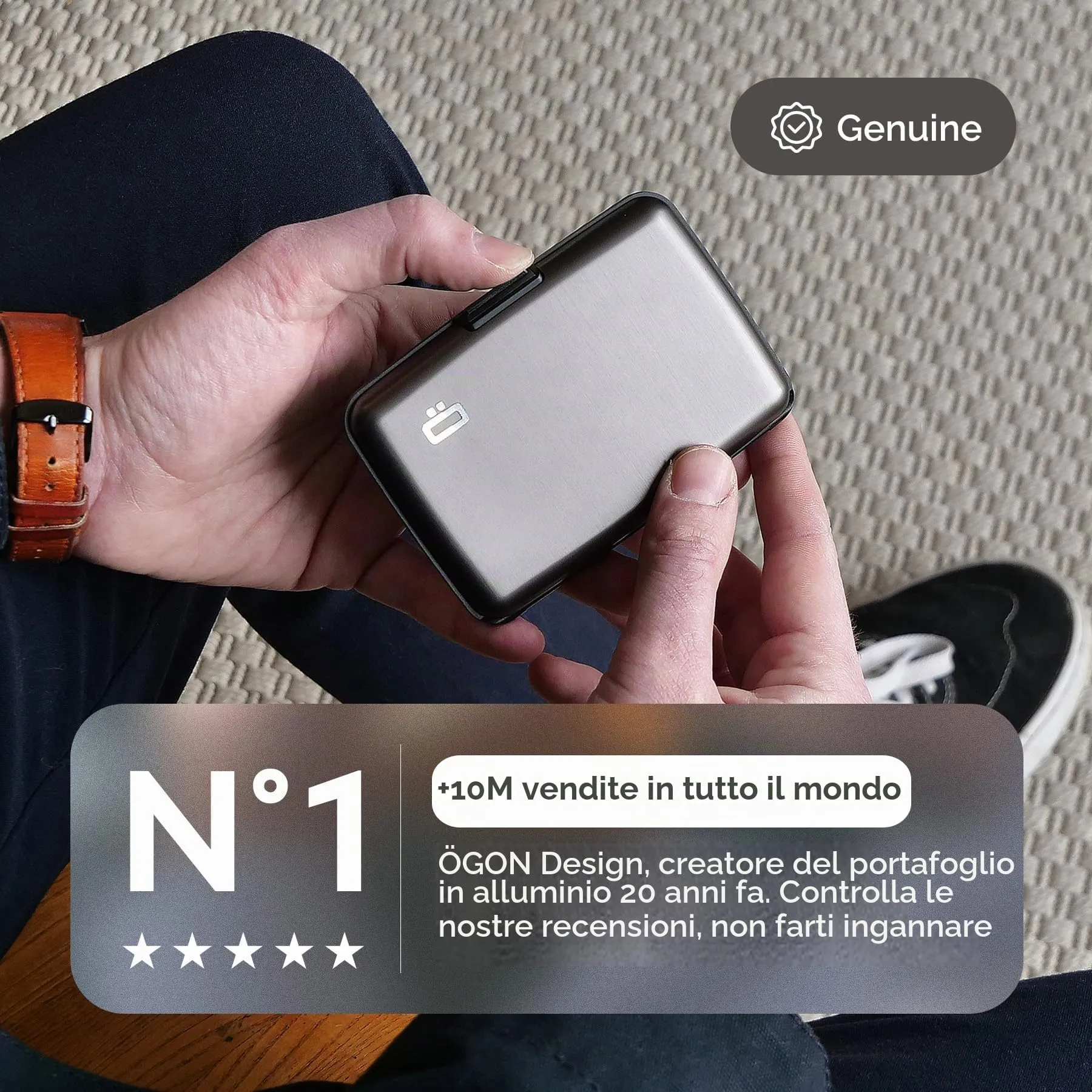 Portacarte in alluminio con protezione RFID. Modello: STOCKHOLM ORIGINAL - immagine 3