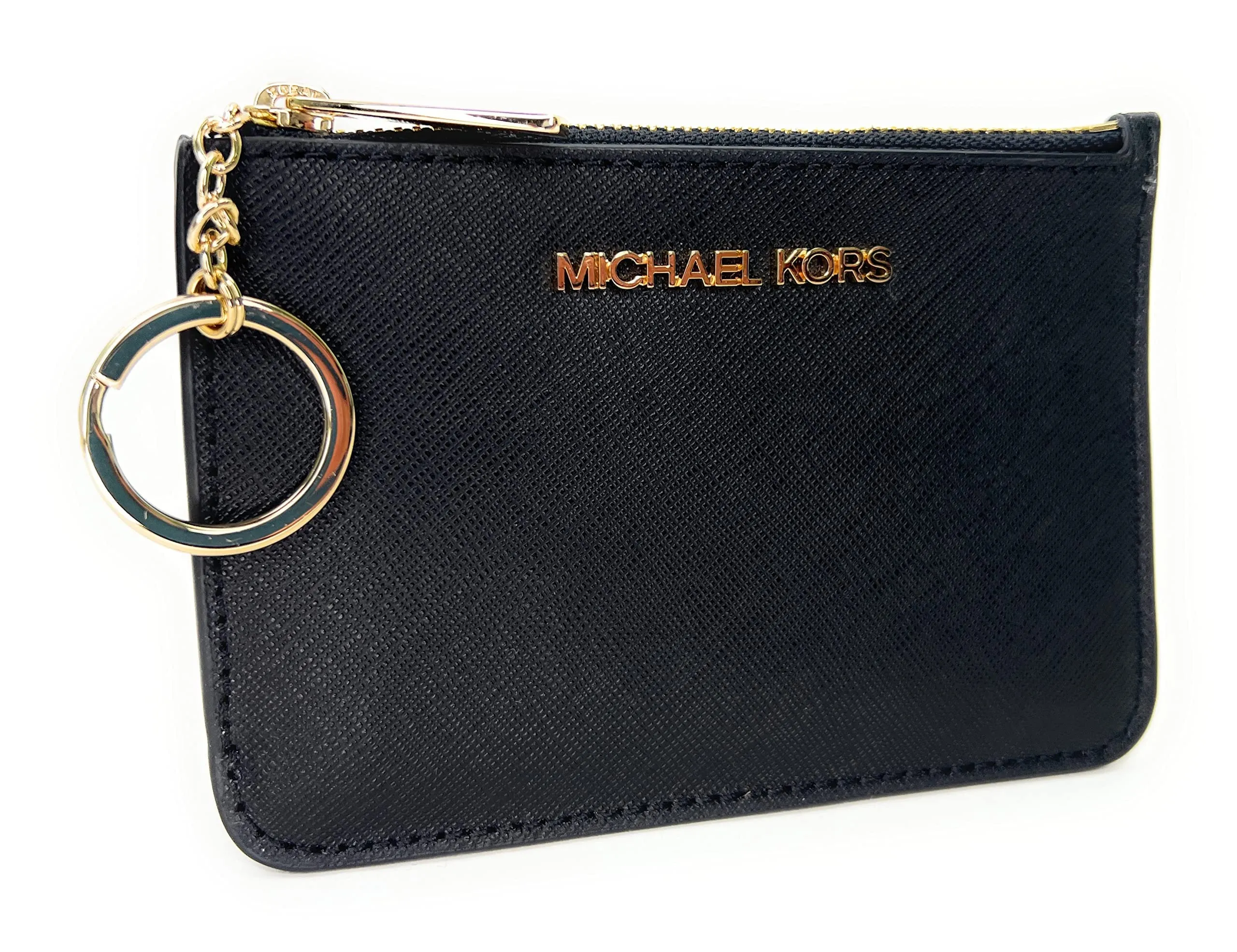 Michael Kors Jet Set Travel Small Top Zip Coin Pouch con ID Holder in Pelle Saffiano - immagine 2