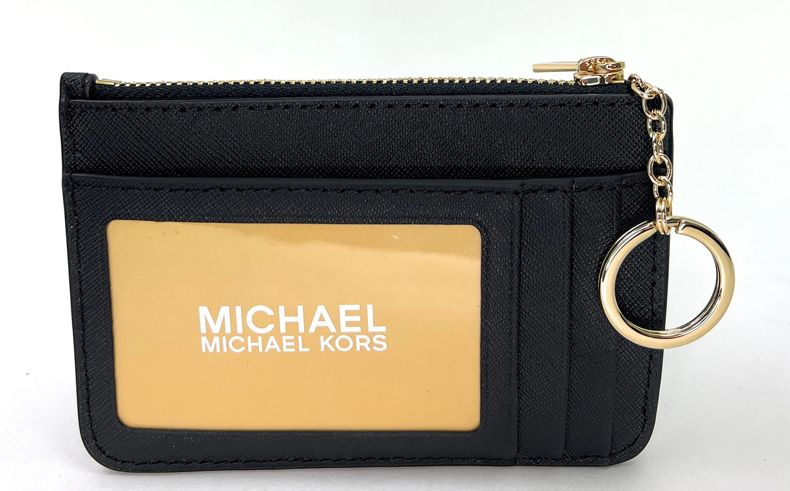 Michael Kors Jet Set Travel Small Top Zip Coin Pouch con ID Holder in Pelle Saffiano - immagine 3