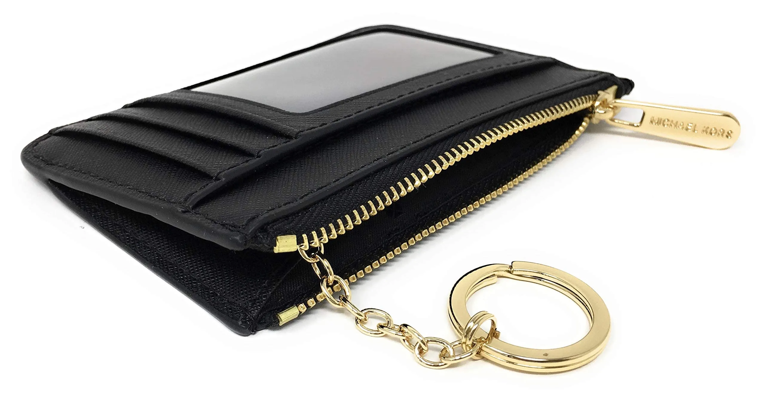 Michael Kors Jet Set Travel Small Top Zip Coin Pouch con ID Holder in Pelle Saffiano - immagine 7