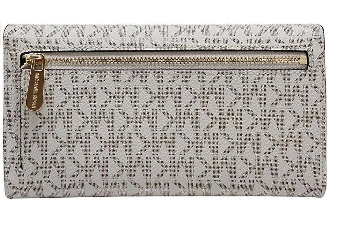 Michael Kors Jet Set - Portafoglio grande da viaggio, pieghevole in tre parti, da donna - giallo - Large - immagine 3