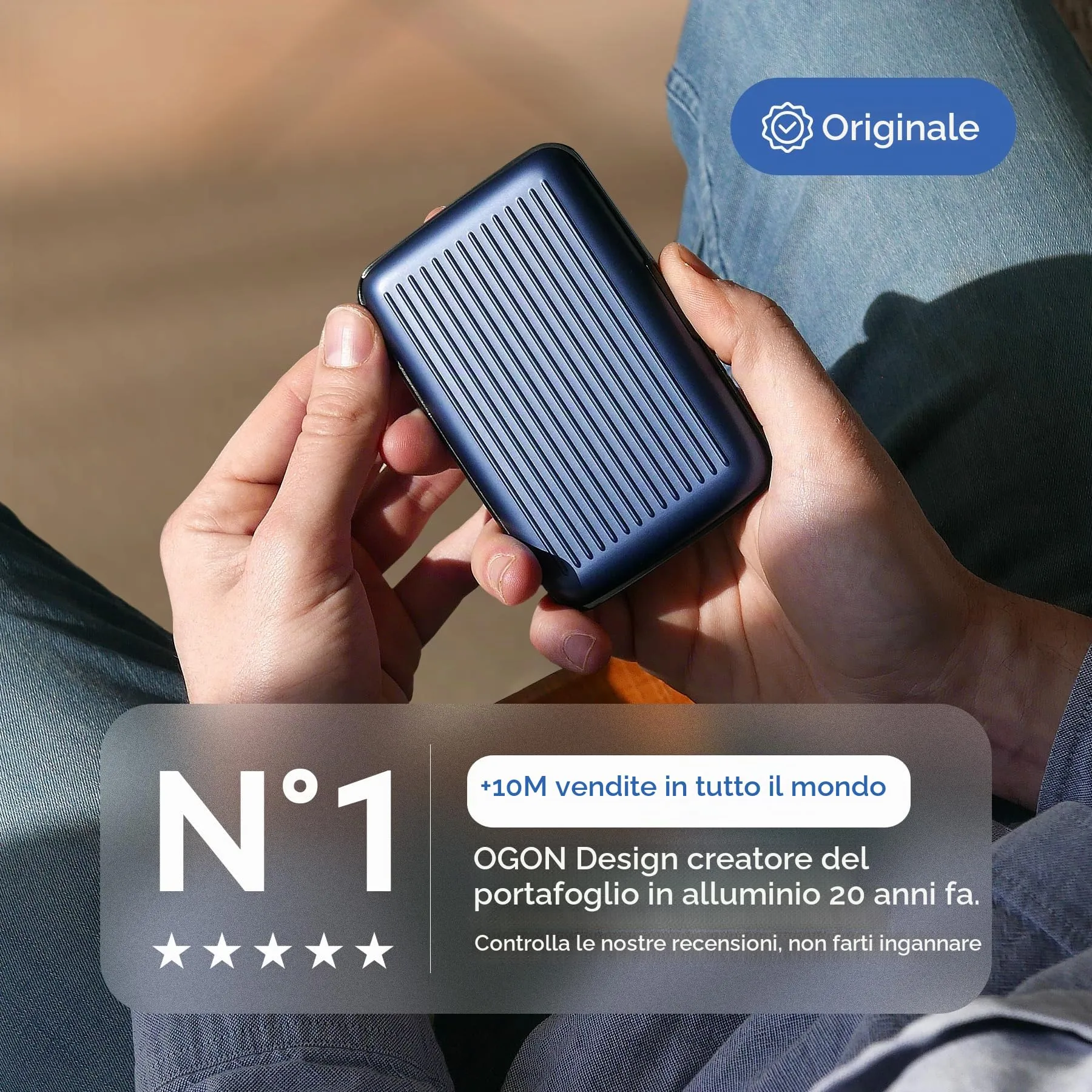 Portacarte in alluminio con protezione RFID. Modello: STOCKHOLM ORIGINAL - immagine 3