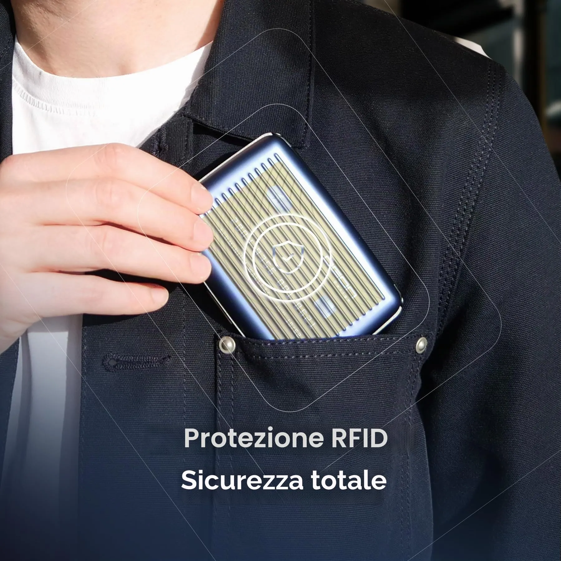 Portacarte in alluminio con protezione RFID. Modello: STOCKHOLM ORIGINAL - immagine 7