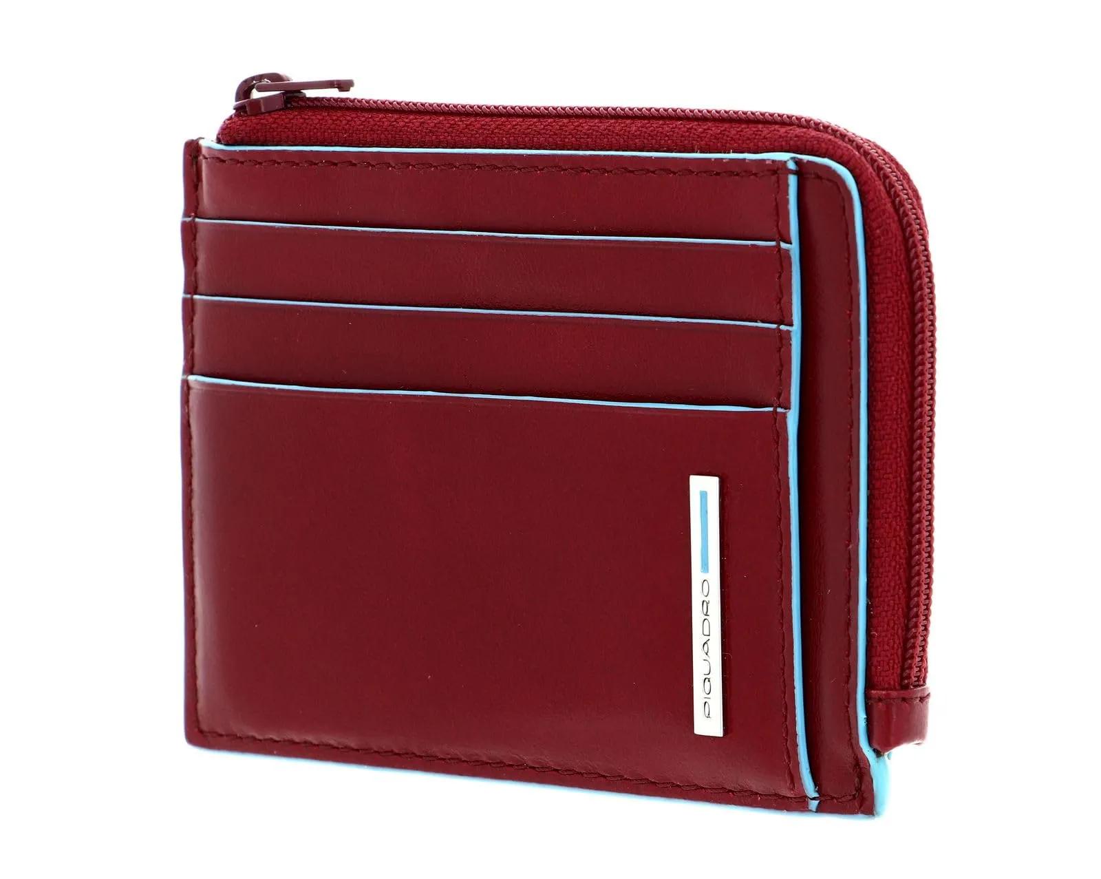 PIQUADRO Porta Carte di Credito in Pelle, Accessori da Viaggio-Portafogli Unisex-Adulto, Rosso, 11,50 x 8,00 x 1,00 (cm) - immagine 1