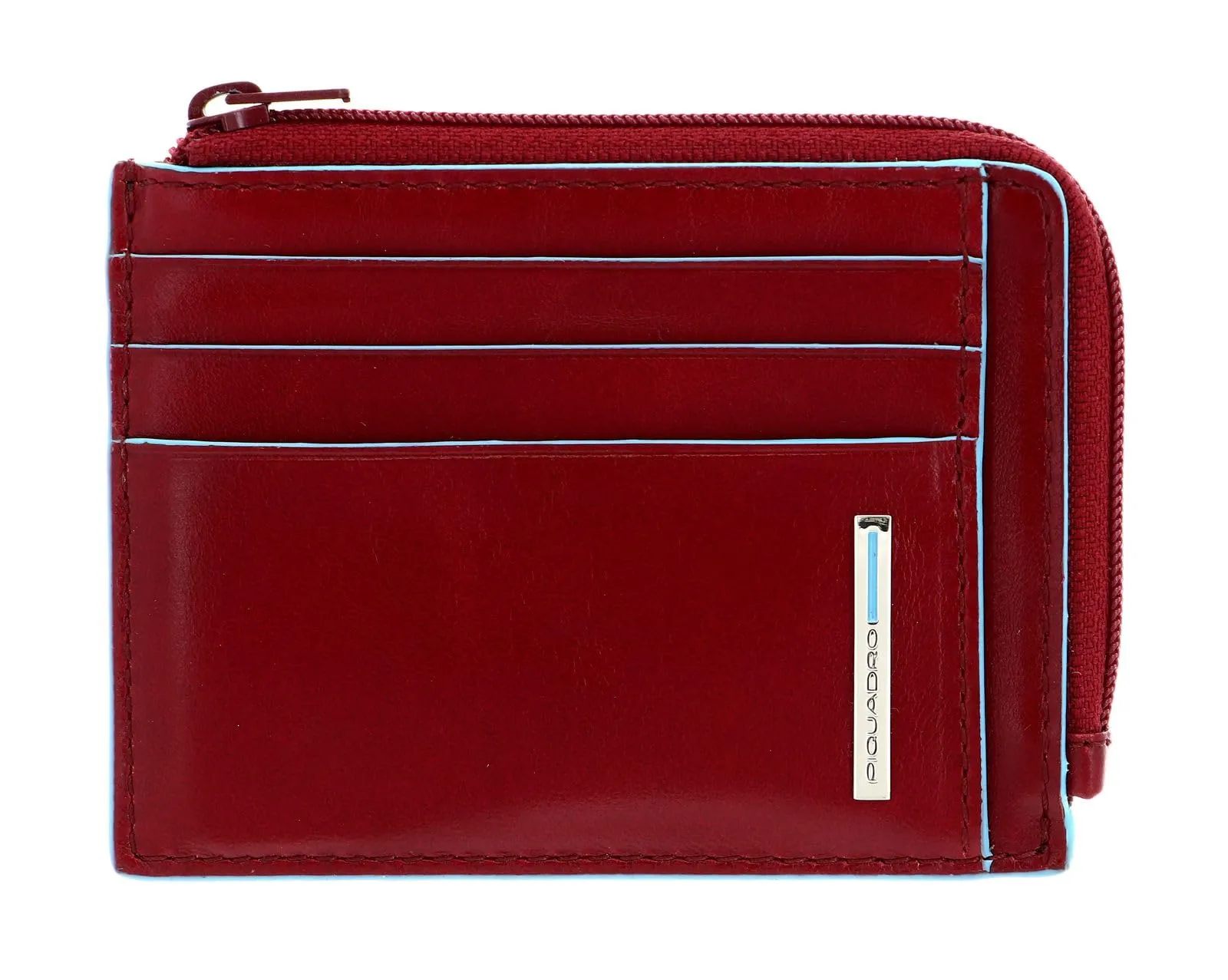 PIQUADRO Porta Carte di Credito in Pelle, Accessori da Viaggio-Portafogli Unisex-Adulto, Rosso, 11,50 x 8,00 x 1,00 (cm) - immagine 2