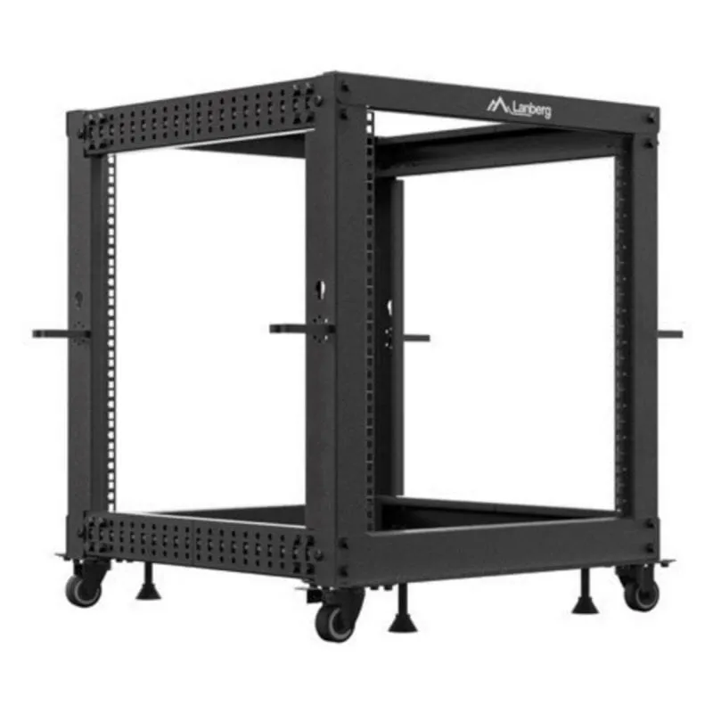 Rack Lanberg OR01-6112-B 12U 600 kg con Ruedas de Reenvío Negro - immagine 1