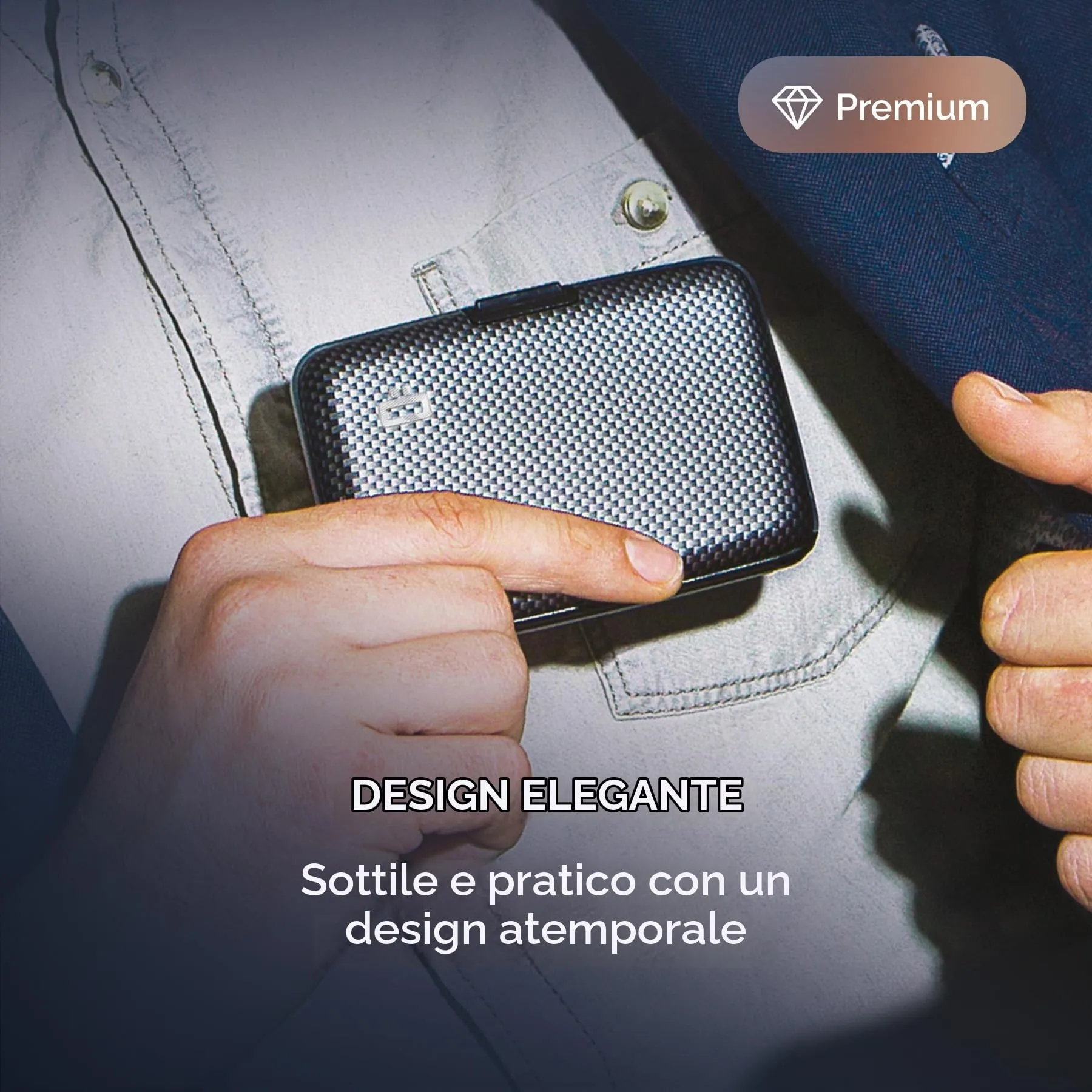 Portacarte in alluminio con protezione RFID. Modello: STOCKHOLM ORIGINAL - immagine 8